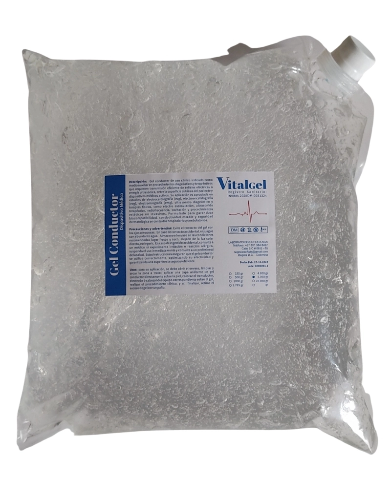 Bolsa de 5 kg de gel conductor para equipos de depilación IPL y láser.