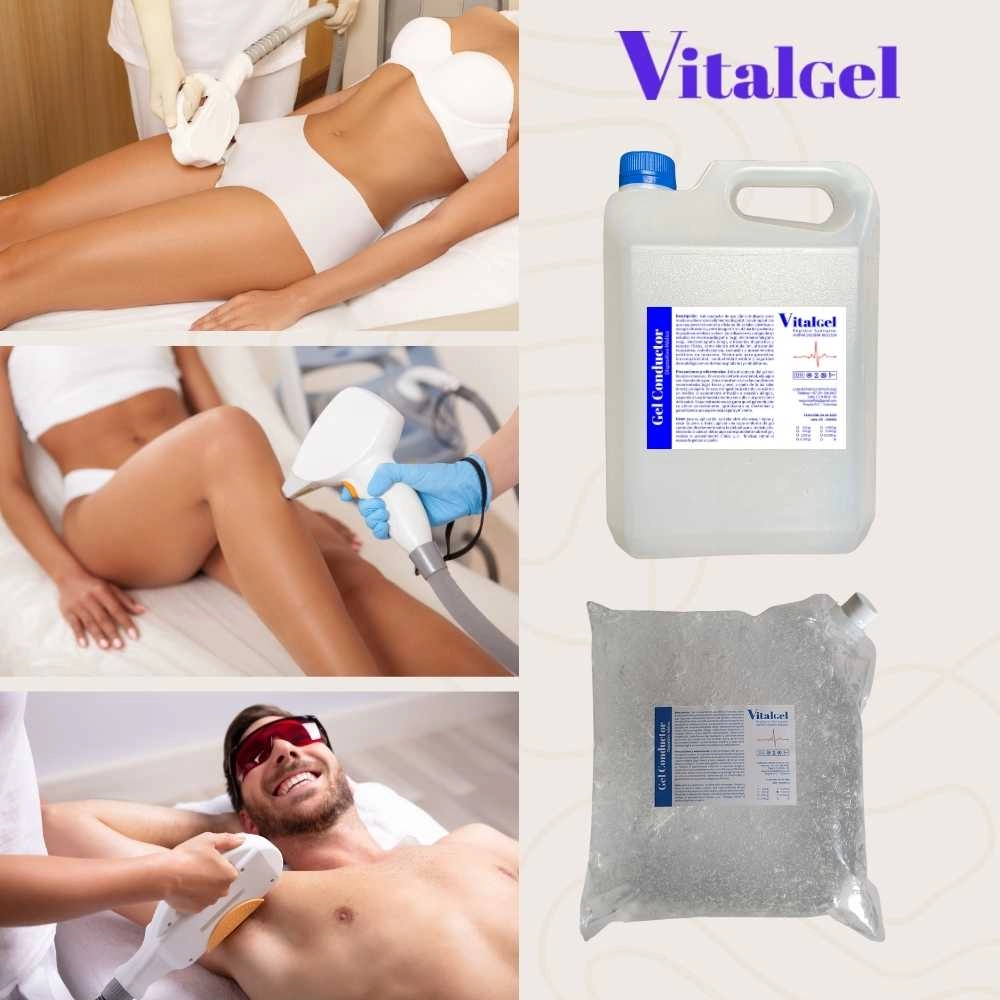 Gel para depilación láser IPL VitalGelde alta calidad en Bogotá, Colombia.